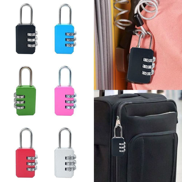 MAXPERKX Padlock Combination 3 Digit Security Lock - Suitable for Lockers, Gym Bags, Travel Suitcases - Image 2