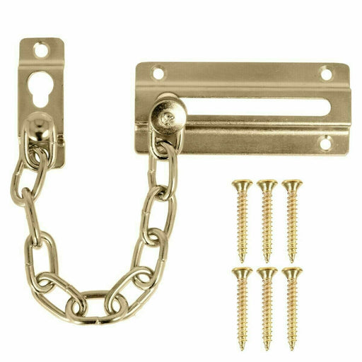  Detail view of the door chain restrictor's receiver, with dimensions 85mm in length and 37mm in width