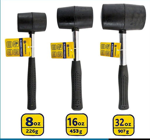 MAXPERKX Rubber Mallet Hammer - Tubular Handle Shaft Grip - Racking Paving DIY Tool - Image 2