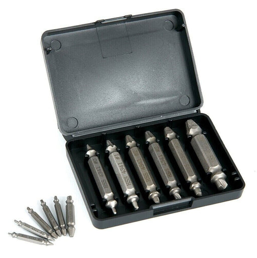 MAXPERKX 6 Pack Damaged Screw Extractor Bits Remover - for Stripped Head Screws, Nuts, Bolts - Image 1