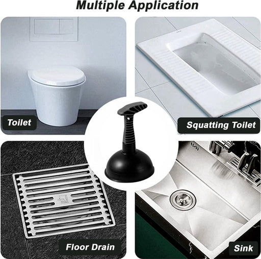 MAXPERKX Sink & Toilet Plunger Drain Buster Vacuum Unblocker - Bath Shower Cleaner - Bathroom - Image 2