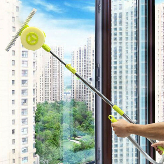 MAXPERKX Extendable Telescopic Window Cleaner - Glass Cleaning U Pole Wiper Squeegee Brush - Image 3