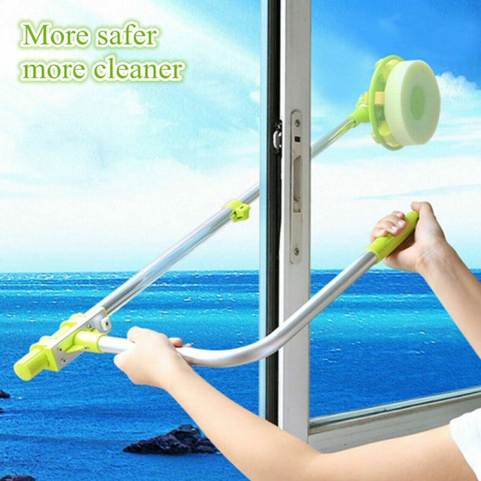 MAXPERKX Extendable Telescopic Window Cleaner - Glass Cleaning U Pole Wiper Squeegee Brush - Image 1