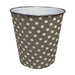 Round Polka Dot Paper Waste Dust Bin - Office, Home, Bathroom, Kitchen