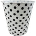 Round Polka Dot Paper Waste Dust Bin - Office, Home, Bathroom, Kitchen