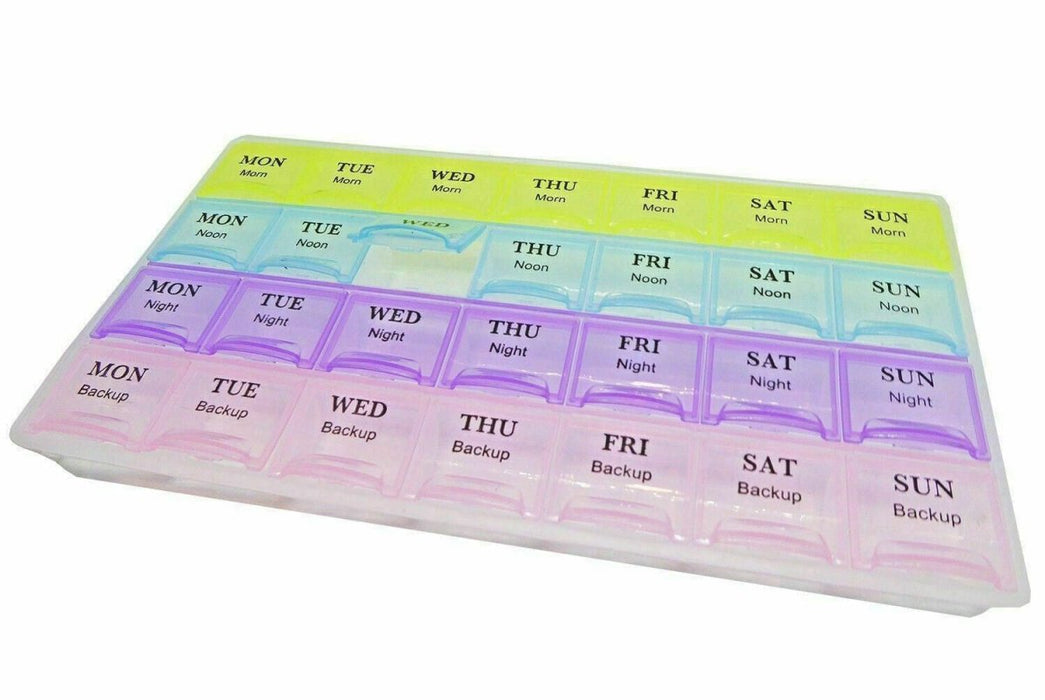 APXB 28 Slot 7 Days Weekly Pills Box Tablet Medicine Holder Organizer Storage Case - Image 4