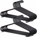 Set of 20 adult black coat hangers made from strong plastic