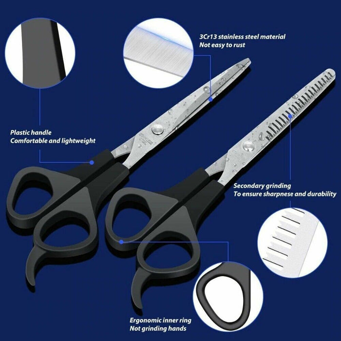 Barber hair cutting and thinning scissors for professional use