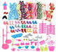 Barbie doll dresses, shoes, and jewellery gift set