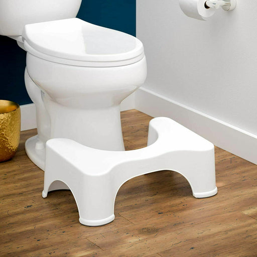  Bathroom Toilet Stool Squatty For Adults - White Step Stool - Anti Slip Design