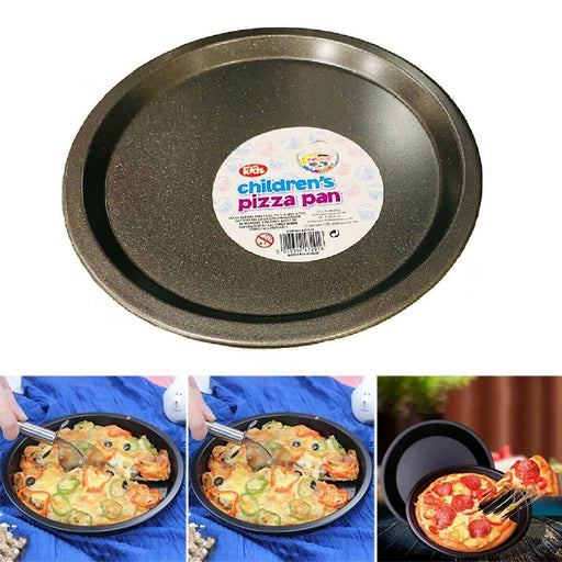  Black small pizza tray for children's baking projects