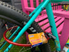 Bike lock available in blue, green, and red colors