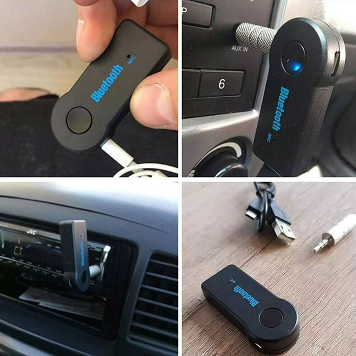  Bluetooth Music Receiver Adapter - One-Touch Connect Button