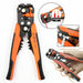 Cable wire crimper with built-in stripping capability