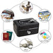  Introduction image of the Cash Box Coin Money Bank Deposit Lockable Metal Tin Petty Security Safe