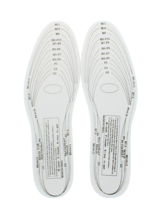 Comfortable shoe inserts made with soft memory foam for feet relief