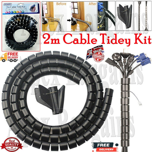 Durable PE material cable tidy in black color