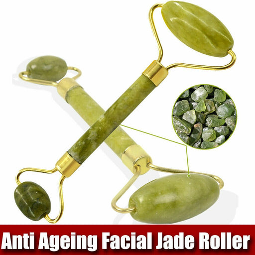 Essential beauty set featuring a jade facial roller with versatile applications