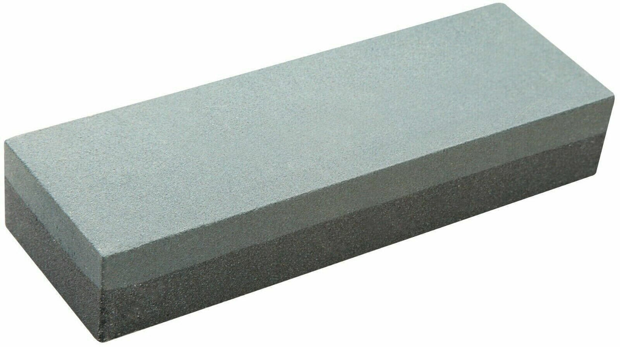  Image displaying the fine and medium grade sides of the whetstone