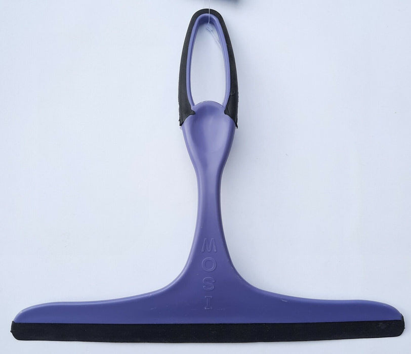 Squeegee with firm and flexible blade for streak-free glass