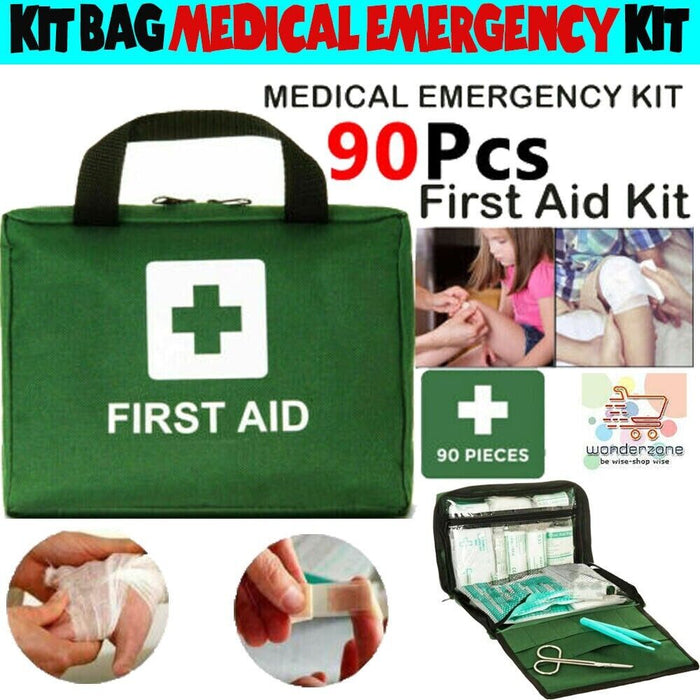  Compact first aid kit bag for travel, home, car, and work emergencies