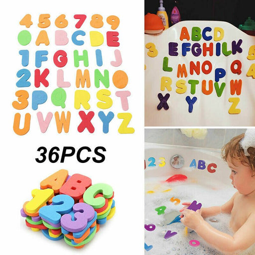 Foam alphabet letters set for interactive bath play