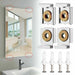 Frameless bathroom mirror fixing kit with chrome clips