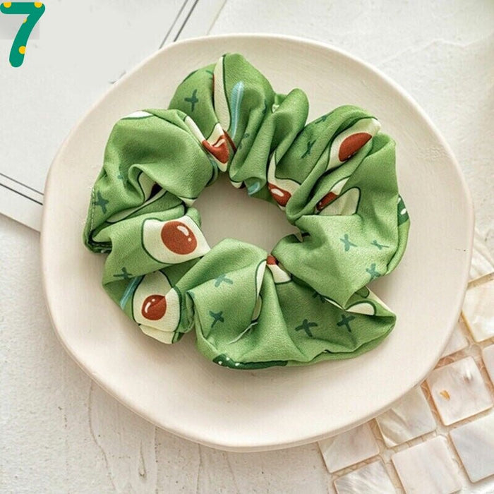 Fruit Print Sweet Scrunchy Ties - Stylish Hair Accessories