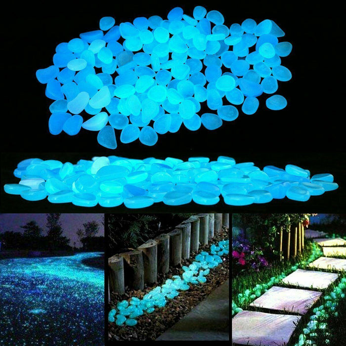 Glow in the dark landscaping stones for yard decor