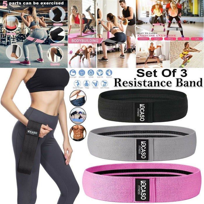 Heavy Duty Non Slip Glute Resistance Bands Set - Front View