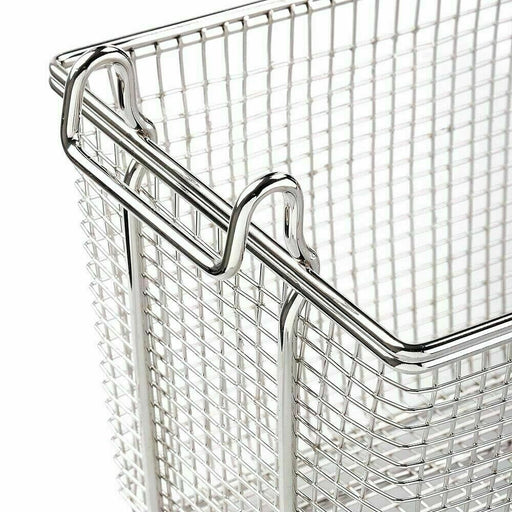 Heavy-duty deep frying basket with easy grip handle