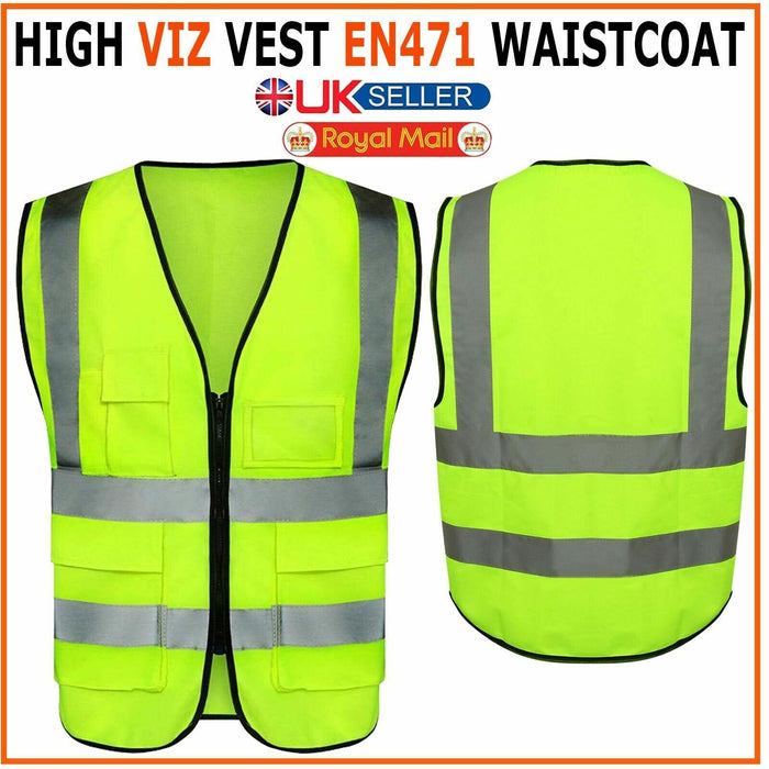  High Visibility Vest - Orange Back View