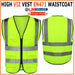  High Visibility Vest - Orange Back View