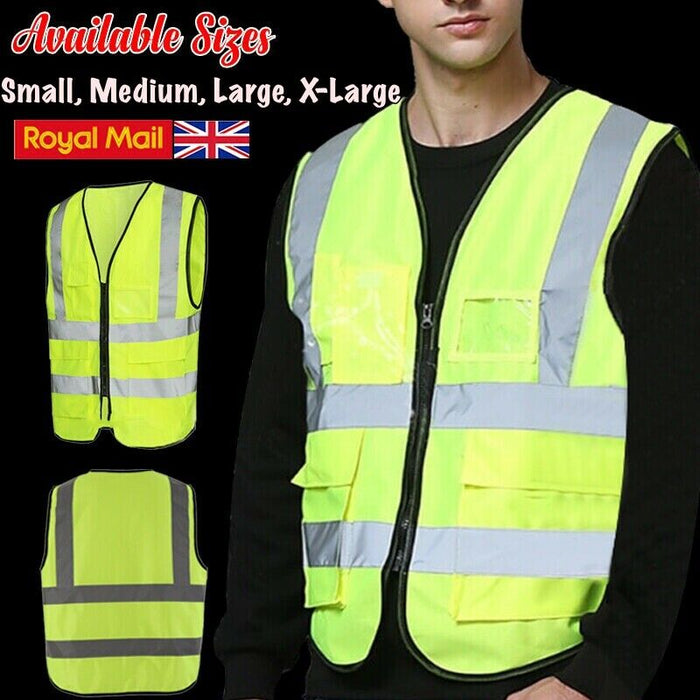  High Visibility Vest - Yellow Back View