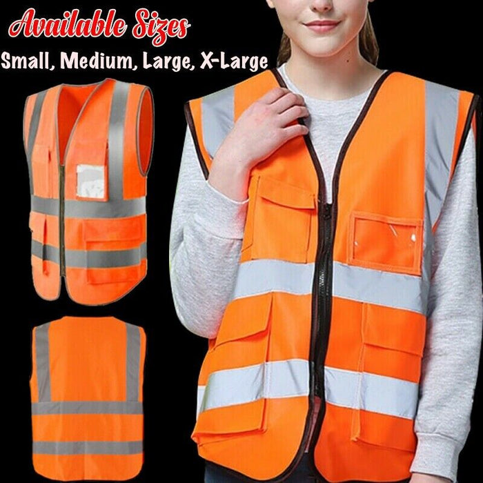 High Viz Waistcoat Safety Jacket - Size Small