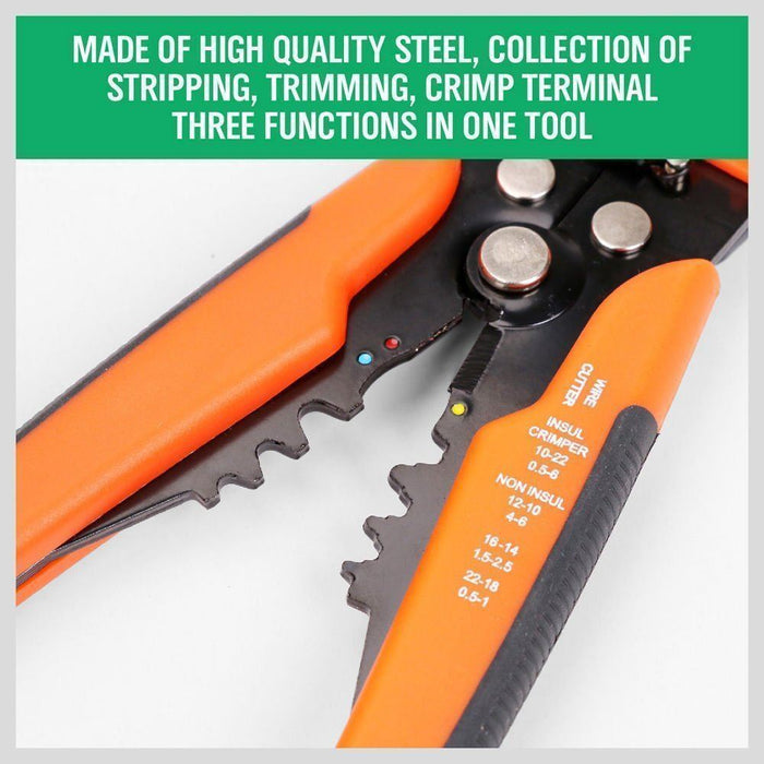  Integrated Cutter and Crimping Jaws - All-in-One Tool