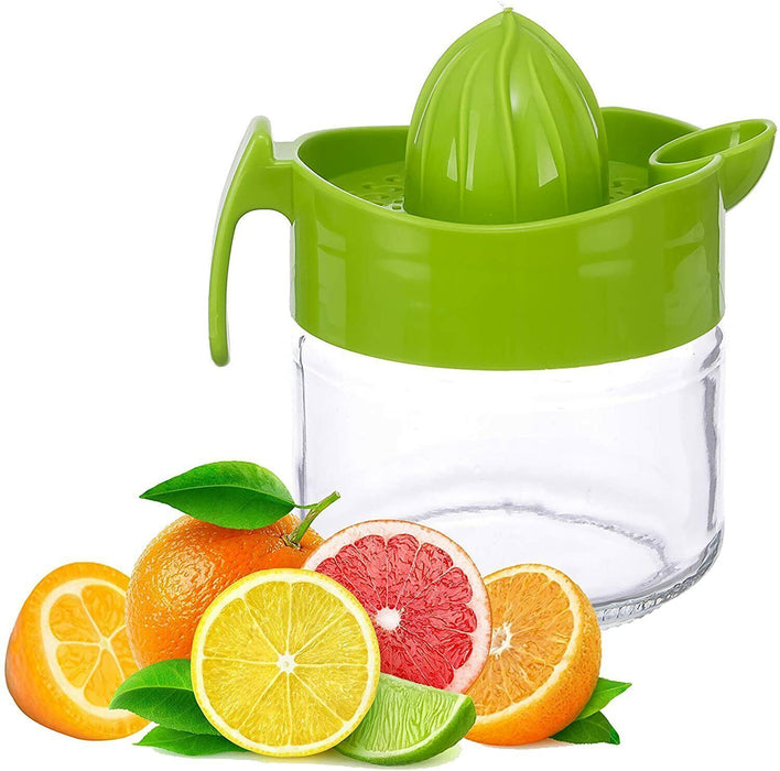 Juice extractor with handle and spout for easy pouring