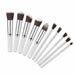  "Front view of the Kabuki makeup brushes set