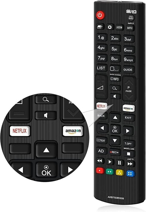  LG 3D Smart TV Remote Control - AKB75095308 Replacement