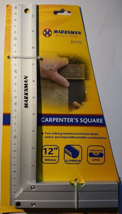 Close-up image showcasing the metric markings on the square