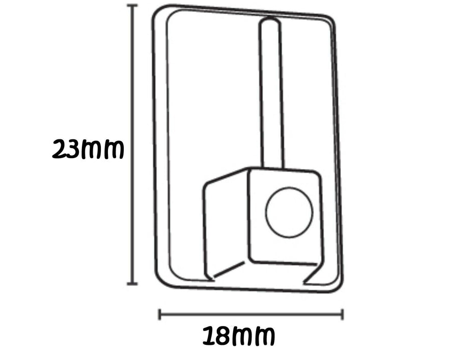 Net rail attachment hooks with self-adhesive