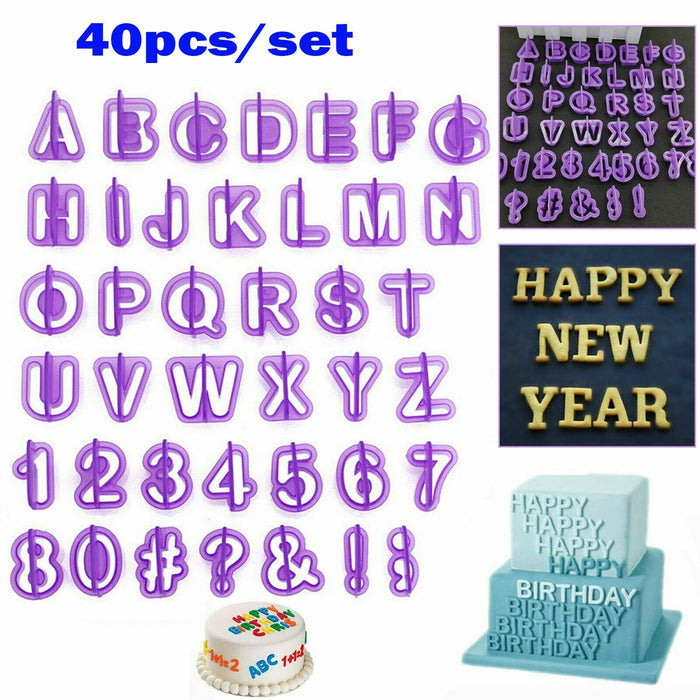 Set of 9 number cutters for adding numerical decorations to cakes and pastries