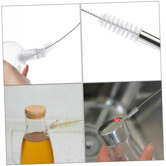 Nylon bristle bottle cleaners for hygienic cleaning