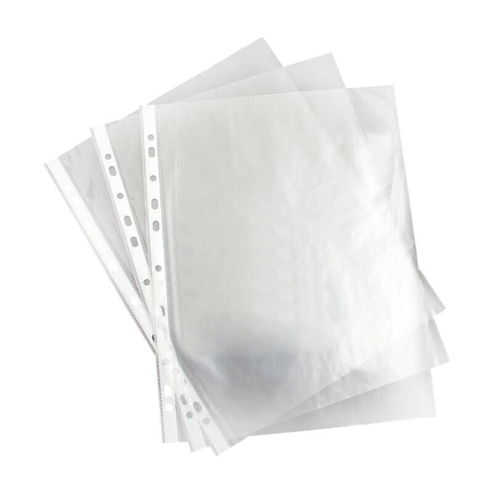 Pack of 50 clear plastic pockets for A4 documents