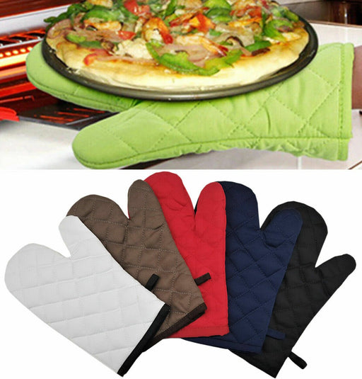 Pair of heat-resistant BBQ mitts for grilling and cooking