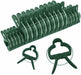 Plant support clips for attaching plant stems to canes, wires, and branches