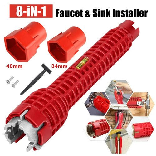 Plumber Tool Set - Faucet Wrench for Water Pipe Installation