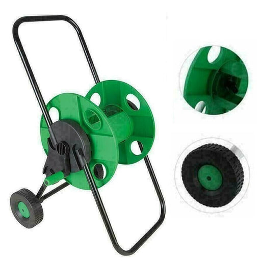  Portable garden hose reel cart with wheels