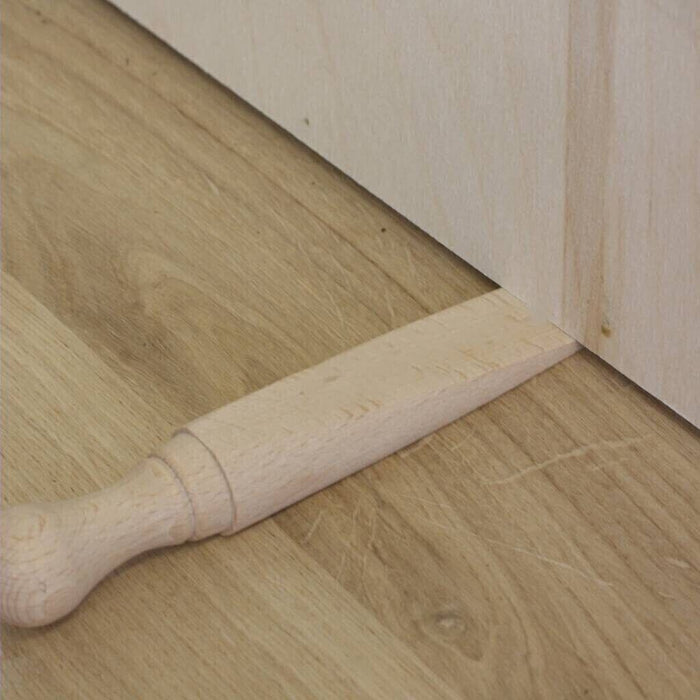 Lightweight and portable wooden door stopper for on-the-go use