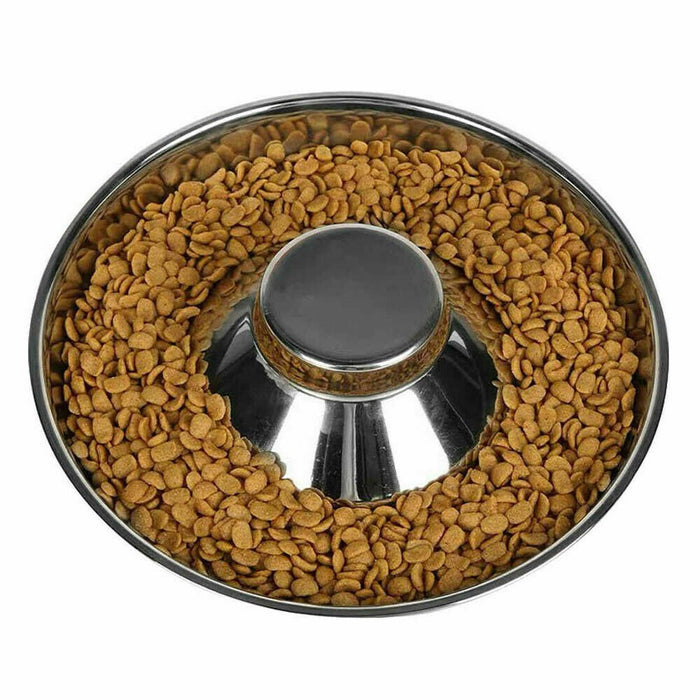 Puppy pet feeding dish made of stainless steel